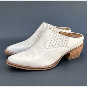 FRYE Sacha Leather Mule Ivory Women's Size 6 US